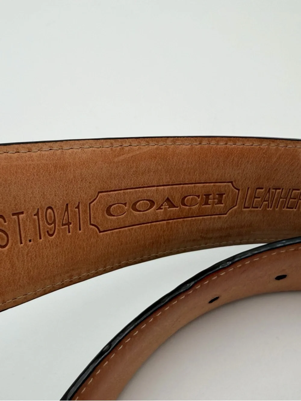 Men’s Coach Harness Buckle Belt Sz 40 - Picture 7 of 8